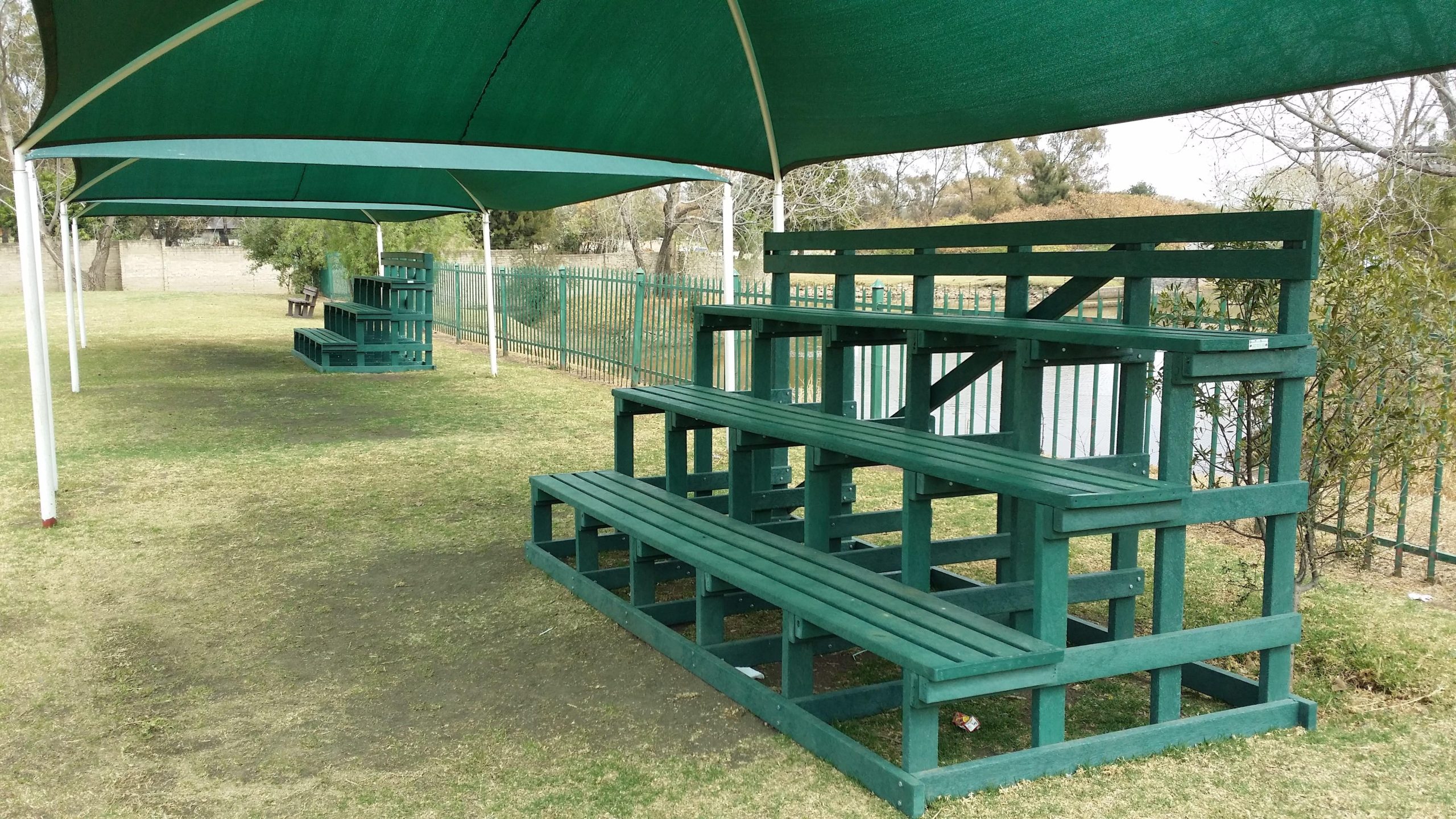 Grandstand with Backrest Green Plastic Designs JHB