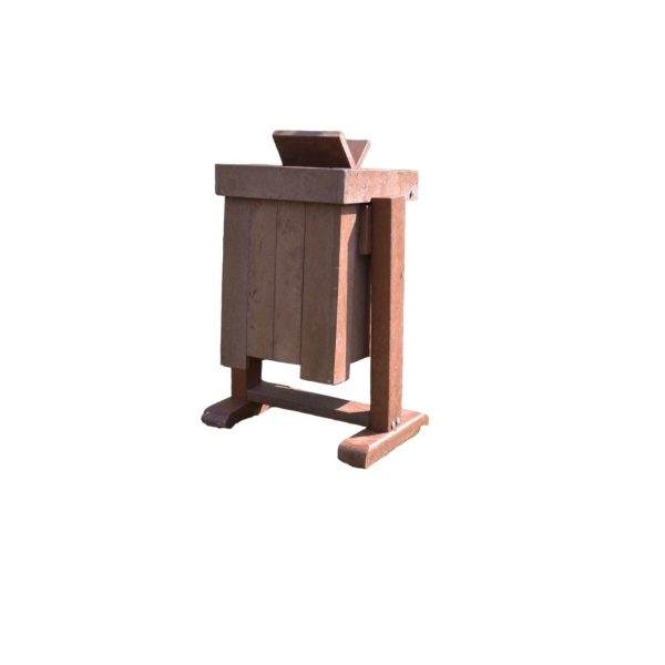 Monkey Proof Dustbin with base 430 x 430 x 820 mm – with lid – Swivel ...