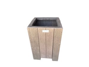 Square dustbin (for plastic bag) Free standing -  no lid - 430 mm x 430 x 600mm