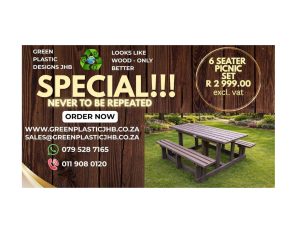 .6 SEATER PICNIC SET SPECIAL R2999.00 Excl Vat